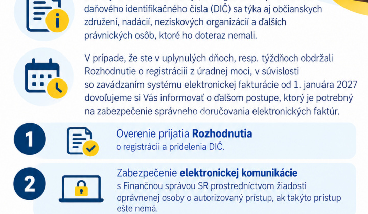 1. fotografia fotogalérie Aktuality / Informácie daňového úradu k elektronickej fakturácii  - foto